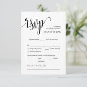 モダン結婚式招待状RSVP同封カード エンクロージャーカード (スタンド正面)