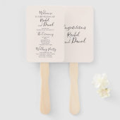 モダン結婚式 プログラム ハンドファン (正面&裏面)