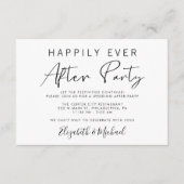 モダン結婚後のパーティー エンクロージャーカード (正面)