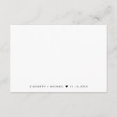 モダン結婚後のパーティー エンクロージャーカード (裏面)