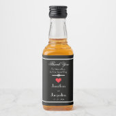 モダン結婚感謝ミニリカーボトルラベル リキュールボトルラベル (正面)