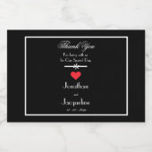 モダン結婚感謝ミニワインラきらめくベル スパークリングワインラベル (シングルラベル)