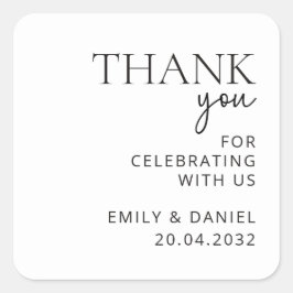 モダン結婚感謝状 スクエアシール