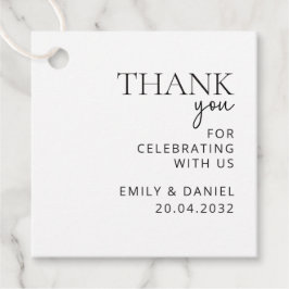 モダン結婚感謝 フェイバータグ