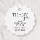 モダン結婚感謝 フェイバータグ (正面)