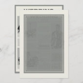 モダン結婚新聞 招待状 (正面/裏面)