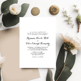 モダン結婚書フォーマルの 招待状