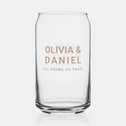 モダン結婚杯 ガラス缶 (正面)