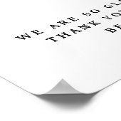 モダン結婚歓迎のサイン結婚 ポスター (角)