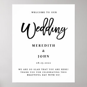モダン結婚歓迎のサイン結婚 ポスター