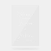 モダン結婚歓迎の入り口 アクリルサイン (正面)