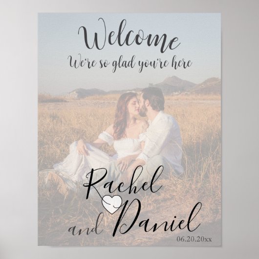 モダン結婚歓迎の写真 ポスター (正面)