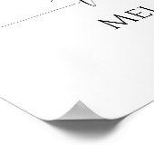 モダン結婚歓迎の手記エレガント書 ポスター (角)