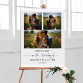 モダン結婚歓迎の手記エレガント書 ポスター