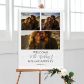 モダン結婚歓迎の手記エレガント書 ポスター