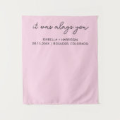 モダン結婚歓迎カスタムBOHOウェディングパーティー タペストリー (正面)