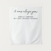 モダン結婚歓迎カスタムBOHOウェディングパーティー タペストリー (正面)