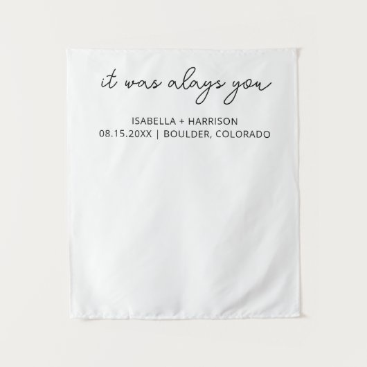 モダン結婚歓迎カスタムBOHOウェディングパーティー タペストリー (正面)