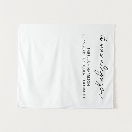 モダン結婚歓迎カスタムBOHOウェディングパーティー タペストリー (正面(横))