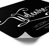 モダン結婚歓迎サイン ポスター (角)