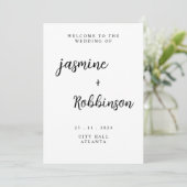 モダン結婚歓迎サイン 招待状 (スタンド正面)