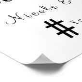 モダン結婚歓迎ハシュタ結婚グ署名 ポスター (角)