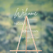 モダン結婚歓迎ホワイト文字 アクリルサイン (ニュートラル)