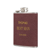 モダン結婚男らし花婿介添人 フラスク (左)