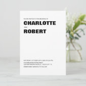 モダン結婚白黒 招待状 (スタンド正面)