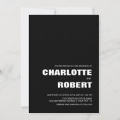 モダン結婚白黒 招待状 (正面)