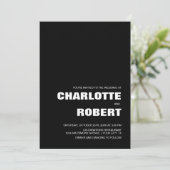 モダン結婚白黒 招待状 (スタンド正面)