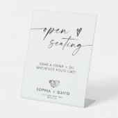 モダン結婚看板 | 開席記号 台座サイン (正面)