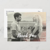 モダン結婚礼葉書 | ハートスクリプト ポストカード (正面/裏面)