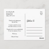 モダン結婚礼葉書 | ハートスクリプト ポストカード (裏面)