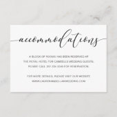 モダン結婚素朴宿泊施設カードの挿入 エンクロージャーカード (正面)