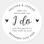 モダン結婚素朴紙吹雪 ラウンドシール (正面)