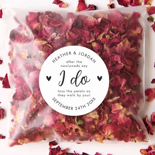 モダン結婚素朴紙吹雪 ラウンドシール