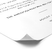 モダン結婚素朴署名の代わりに ポスター (角)