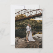 モダン結婚素朴Typeの写真あり サンキューカード (裏面)