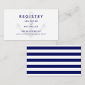 モダン結婚航海のいかり エンクロージャーカード (正面/裏面)