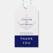 モダン結婚航海のいかり ギフトタグ (正面)