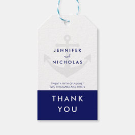 モダン結婚航海のいかり ギフトタグ