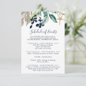 モダン結婚航海のイベントの週末のスケジュール エンクロージャーカード (スタンド正面)