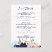 モダン結婚航海のフローラ詳細 エンクロージャーカード (正面)