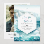 モダン結婚航海の自然 セーブザデート (正面/裏面)
