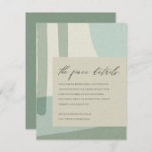 モダン結婚芸術的抽象芸術 エンクロージャーカード (正面/裏面)