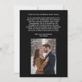 モダン結婚芸術的Black Brown セーブザデート (裏面)