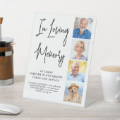 モダン結婚記念写真パーソナライズされたコラージュ 台座サイン (インサイチュ)