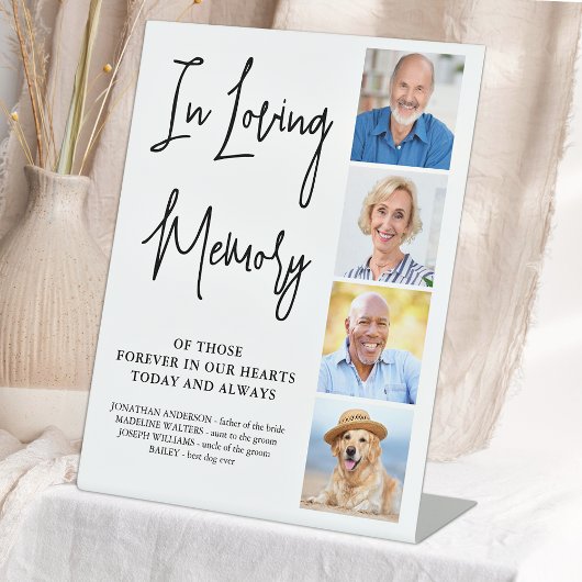 モダン結婚記念写真パーソナライズされたコラージュ 台座サイン