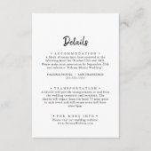 モダン結婚詳細 エンクロージャーカード (正面)